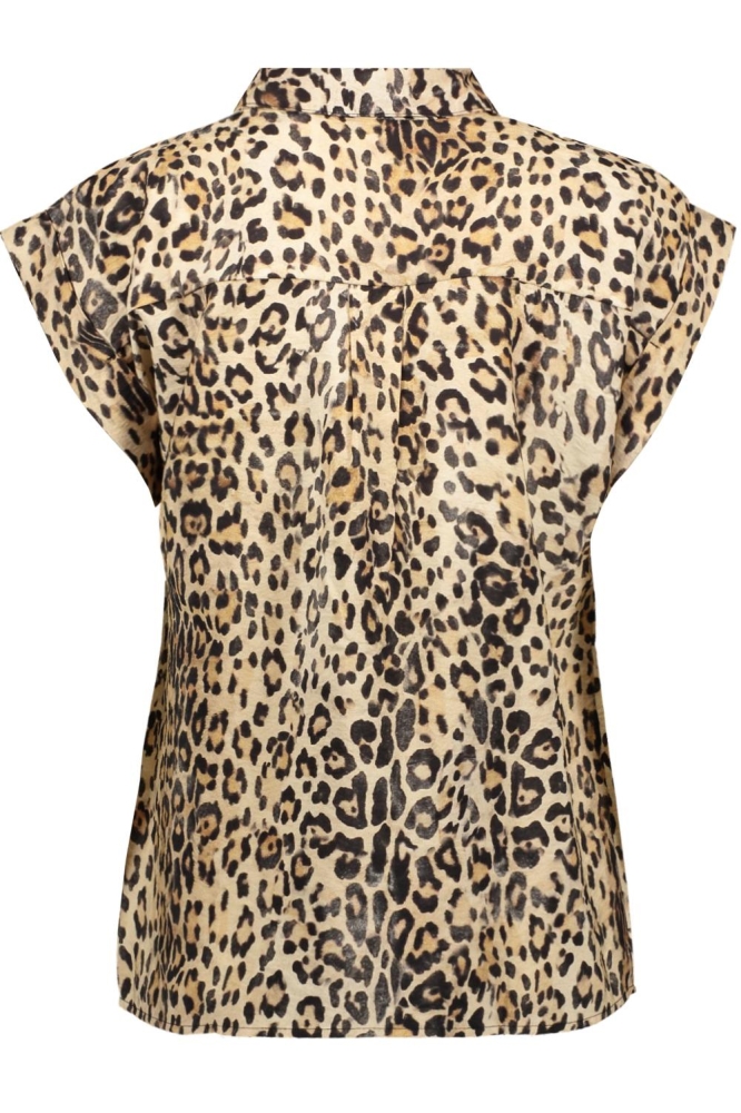 BLOUSE MET LUIPAARD PATROON 53285 20 Sand/Black